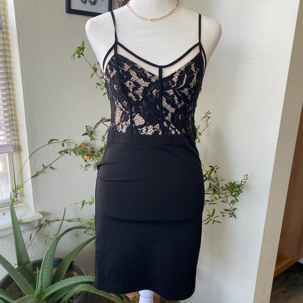 Forever 21 Black Lace Midi Dress